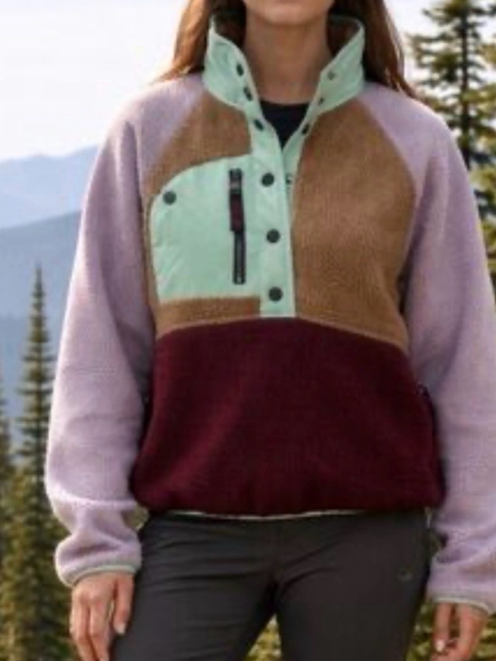 FP Movement by Free People Hit The Slopes Fleece Pullover Sweater XS NWOT